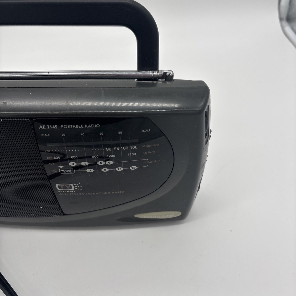 Magnavox AE2145 Portable AM FM TV Weather Radio Black . Tested And‎ Working. - Picture 5 of 15